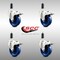 Service Caster 4 Inch 316SS Solid Poly Swivel 1-1/8 Inch Expanding Stem Caster Set Lock Brake SCC-SS316TTLEX20S414-SPUS-118-4 - alternate 4